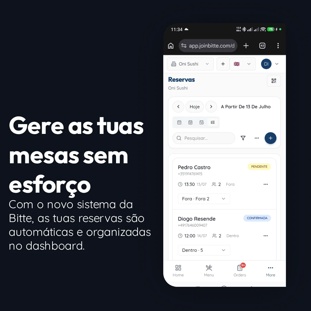 Dashboard de reservas organizado sem esforço